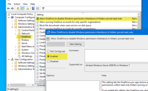 Allow OneDrive to disable Windows permission inheritance in the synced Read-only folders allow-onedrive-to-disable-windows-permission-inheritance-in-read-only-folders-300x185.png