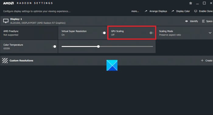 How to enable GPU Scaling in Radeon Software with the desired Scaling Mode amd-radeon-enable-gpu-scaling.jpg