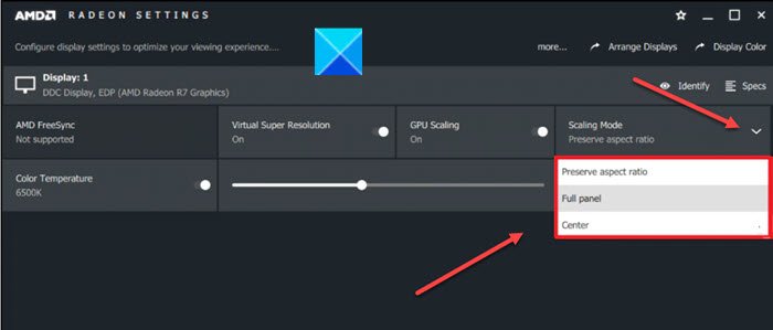 How to enable GPU Scaling in Radeon Software with the desired Scaling Mode amd-radeon-scaling-mode.jpg