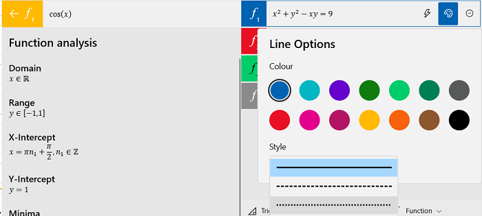 How to use the Graphing Calculator in Windows 10 analyze-and-customize-equations.png