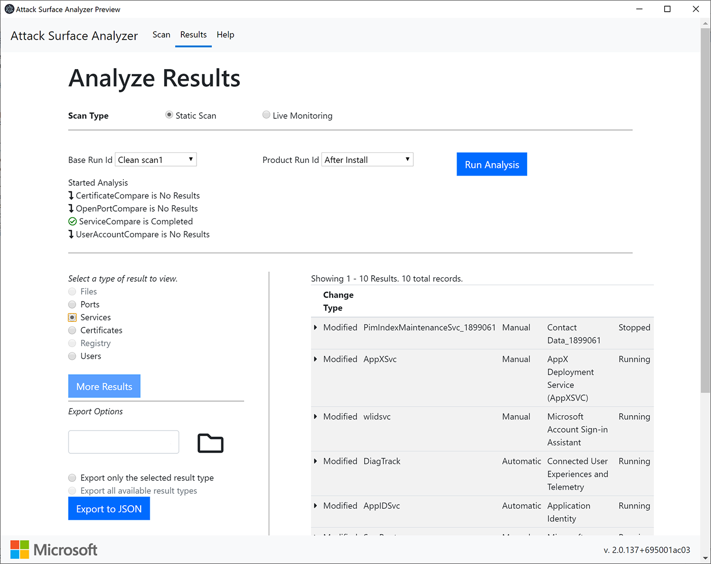 Announcing the all new Attack Surface Analyzer 2.0 Analyze-Results-2.png