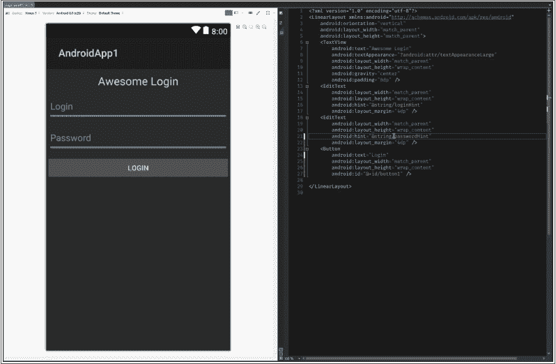 New Visual Studio 2017 version 15.8 android-designer-split-view.png