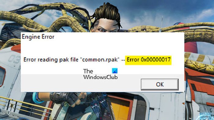 Apex Legends Error 0x00000017, Error reading pak file on PC Apex-Legends-Error-0x00000017-1.jpg