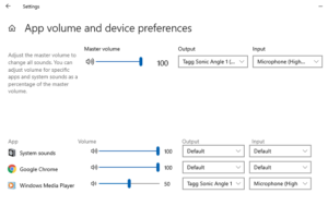 How to set up and use a Headset on Windows 10 PC App-Volume-and-Preferences-300x189.png