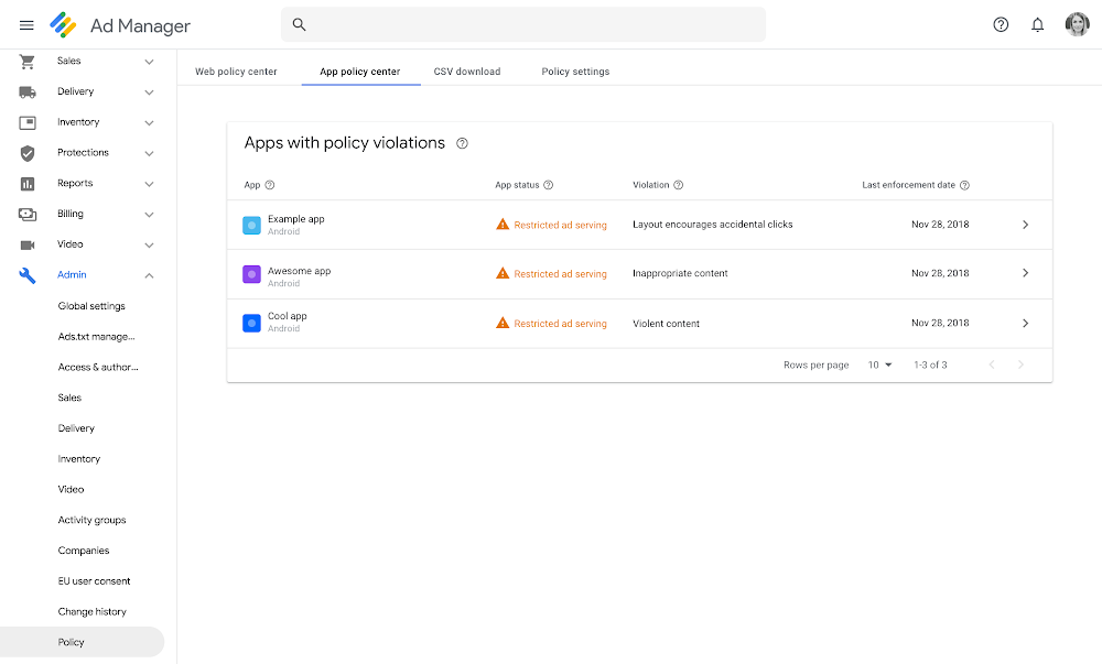 We are getting Policy violations for our app after submit how do we resolve this? what... App_Policy_Center_-_Ad_Manager.max-1000x1000.png