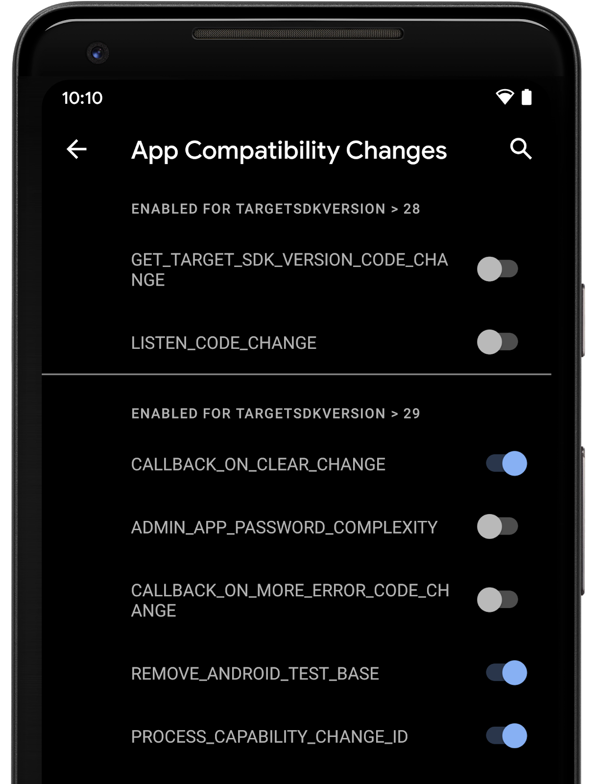 Android 11 Beta 2 and Platform Stability now available appcompatibilitychanges.png