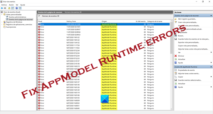 Fix AppModel Runtime Errors 57, 87, 490, etc. on Windows 10 AppModel-Runtime-errors.png
