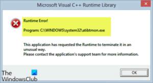 Fix atibtmon.exe Runtime Error when disconnecting AC power cord atibtmon.exe-Runtime-Error-300x164.png