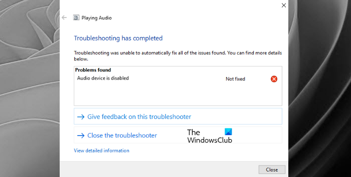 Audio device is disabled in Windows 11/10 Audio-device-is-disabled-windows.png