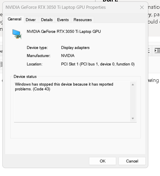 RTX 3050 TI LAPTOP CODE 43 ERROR b%2BNMTsRQaYPs%2FIwRAm1Z%2BfRAxKknuOYpxZNeJFrtb31H64jJrdNhNB8RY7EOIOv%2BAXyHff0TjiizE5If5HElM%3D.png