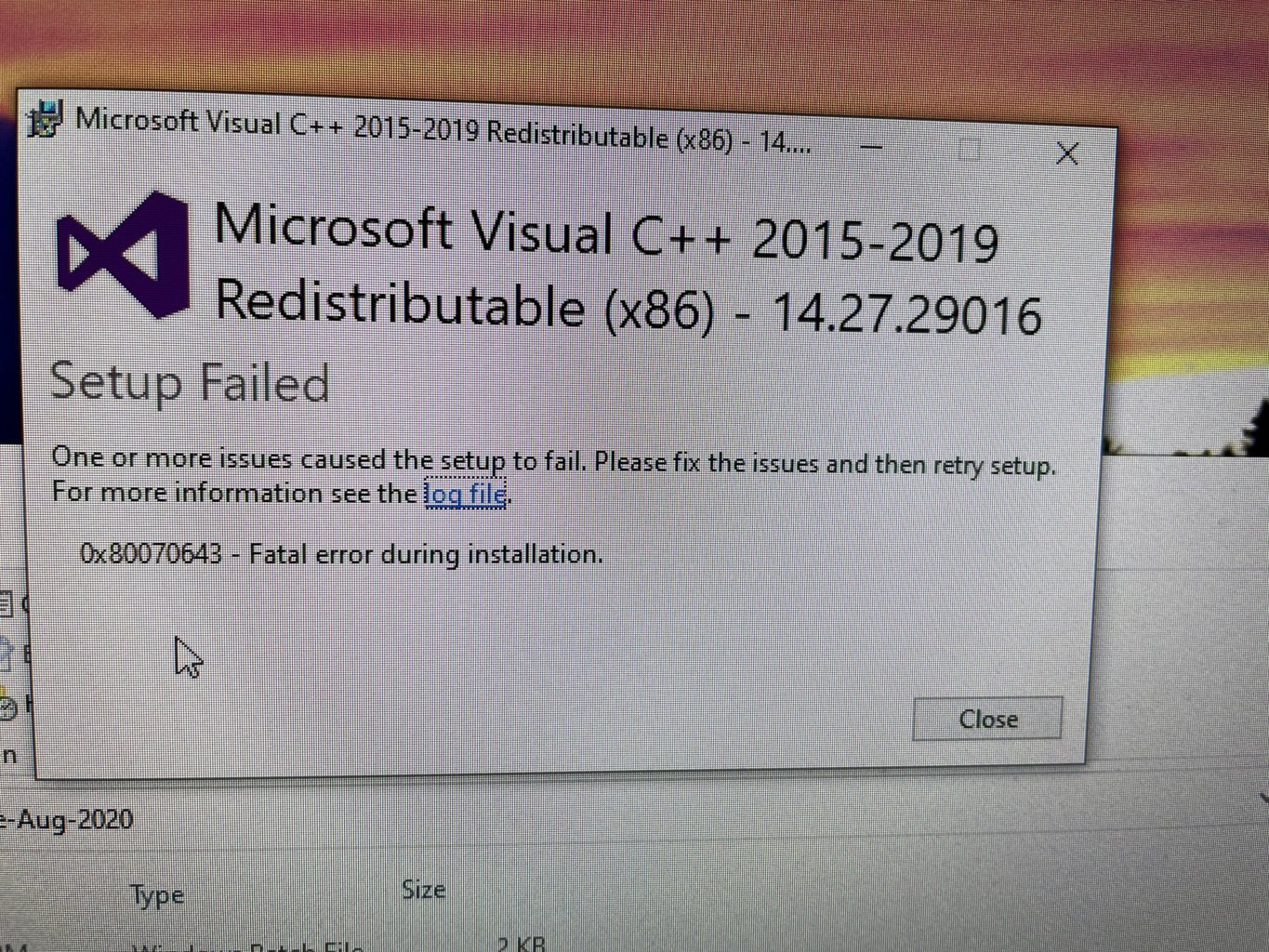 Reinstalling visual c ++ b0bc320e-3239-481e-9cb2-b43d9f5cc8de?upload=true.jpg