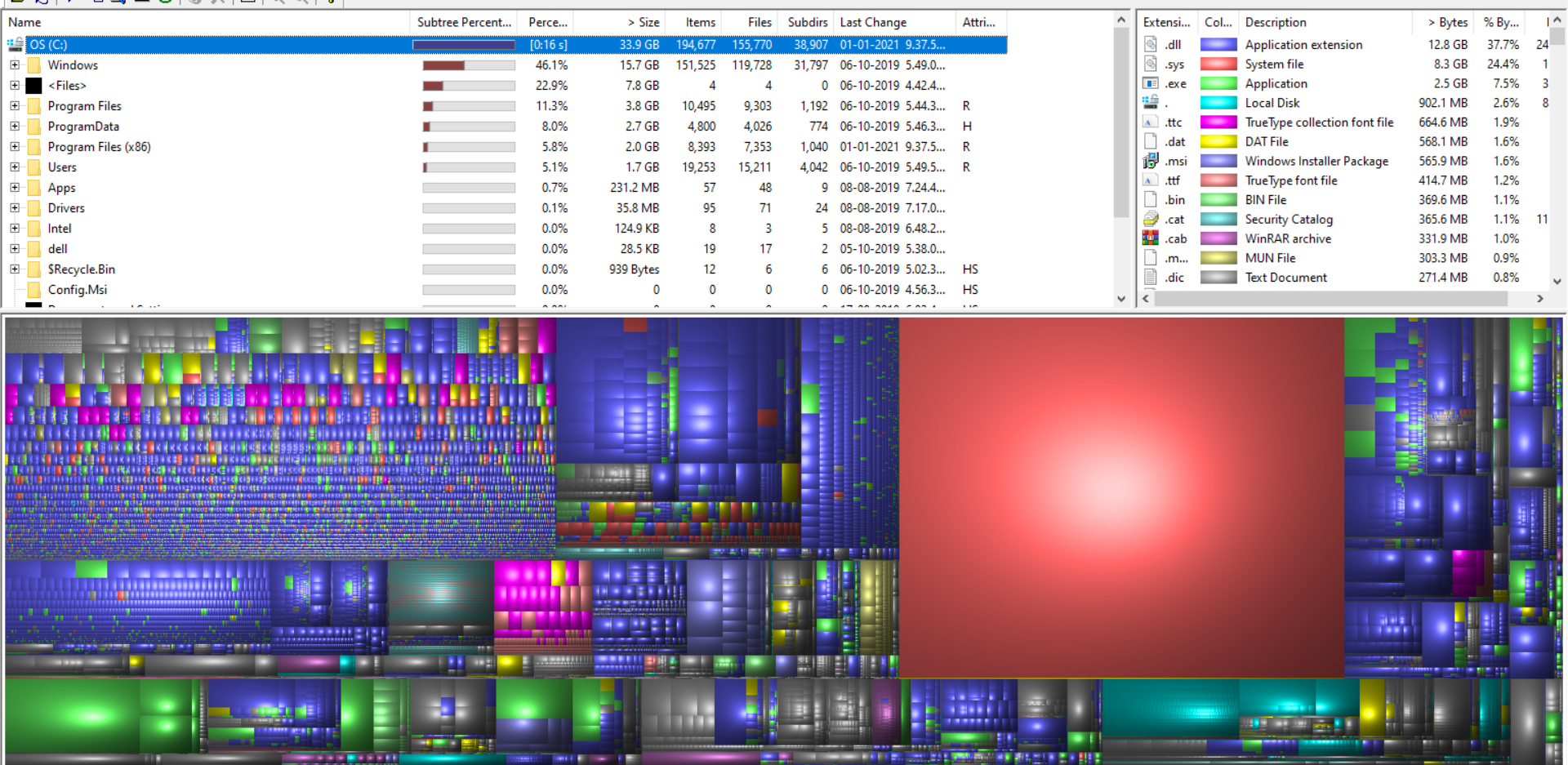 My system is showing less space remaining than, whats being used b133ce82-a2e6-47a5-ae80-6e042c56a33e?upload=true.png