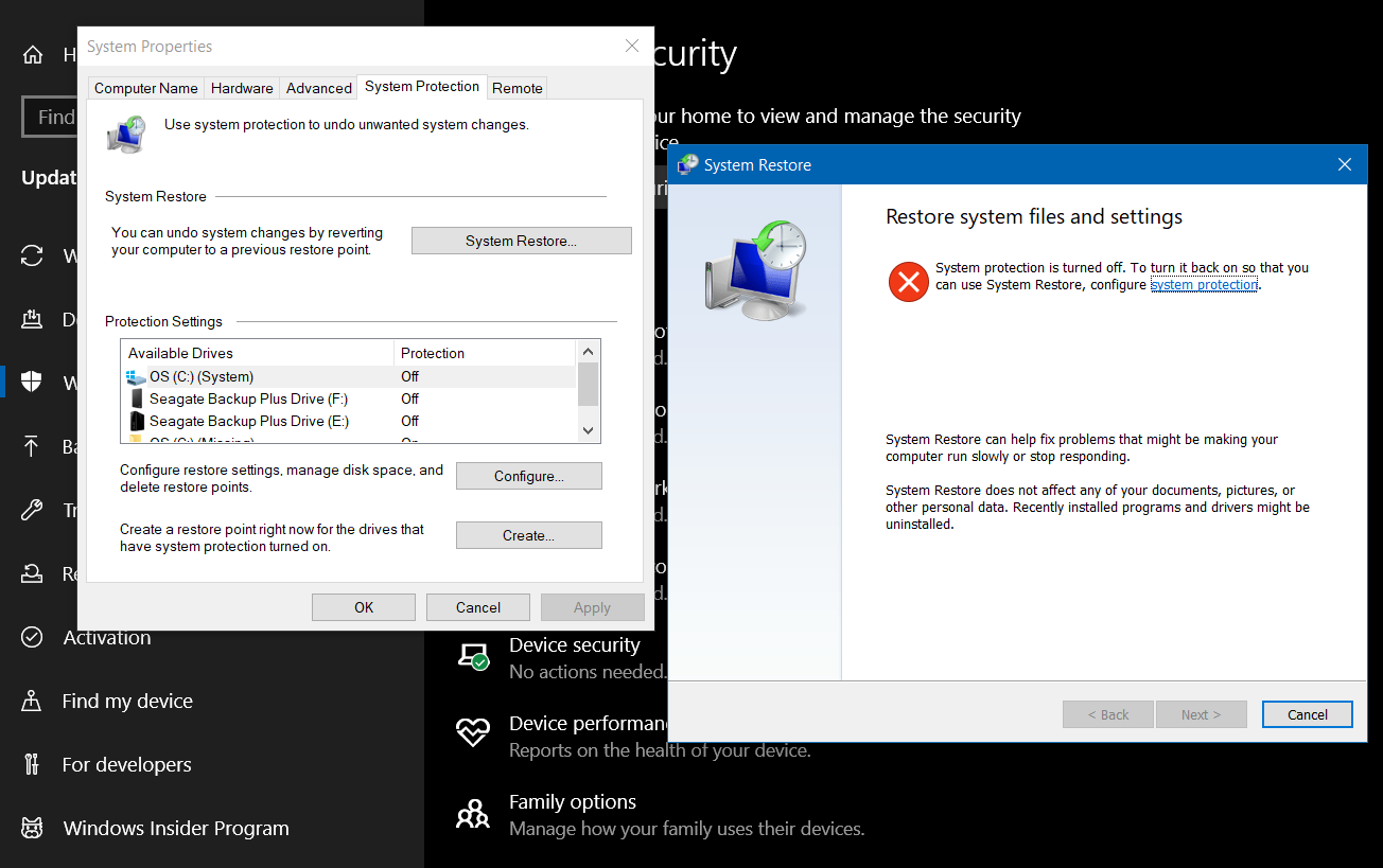 How do I turn on "System protection"? b149d078-9760-4655-873a-2bb8c007752a?upload=true.png