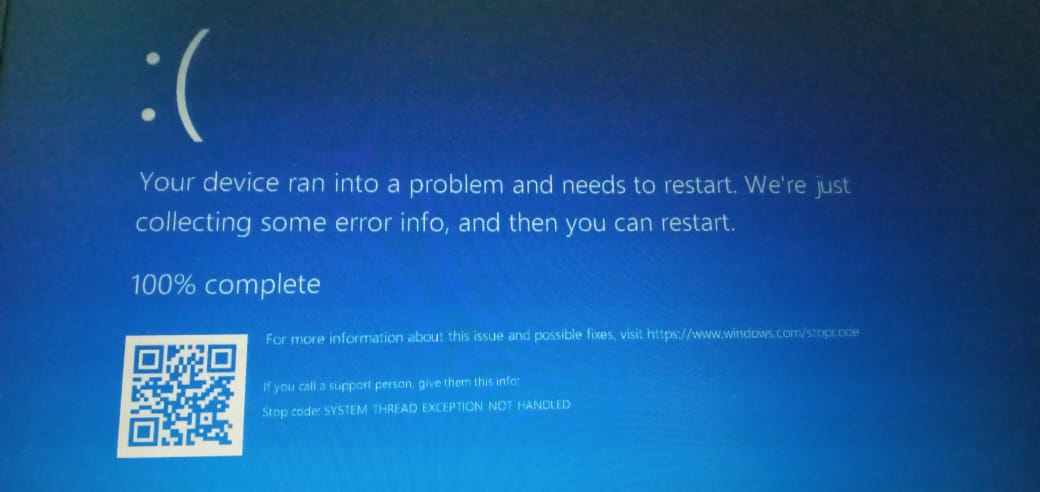 Does the blue screen refer to virus? b16a3b94-cacb-4e59-84fe-7f5b4fd45be2?upload=true.jpg
