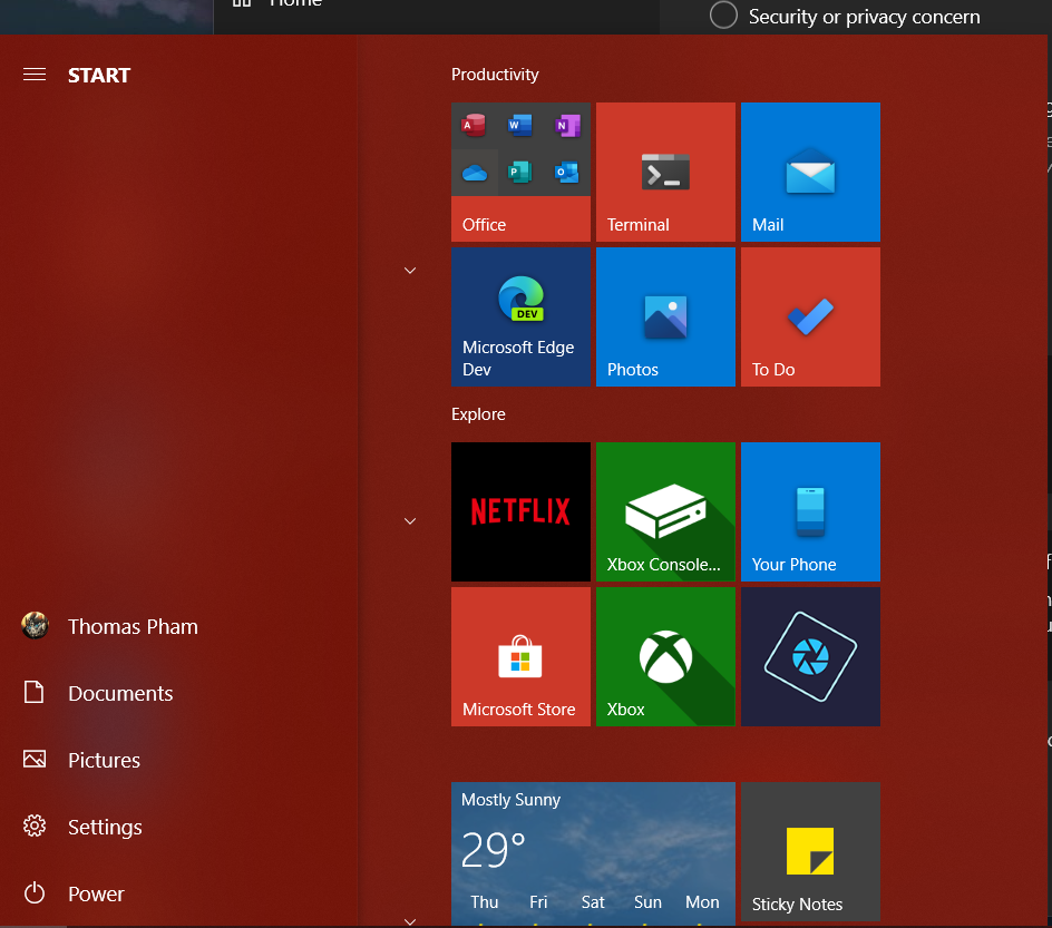 Build 20161 didn't change my start menu b19a4f4a-138f-4c04-87c6-a0029f024a6c?upload=true.png