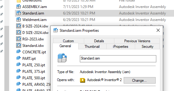 Issue with Inventor 2024 referring to template files as OLE2 compound document storage b1bb70a2-687d-4262-a8ac-f87cce4c37de?upload=true.png
