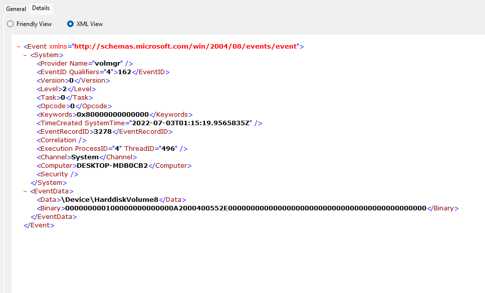 Windows 11 volmgr 162 and Kernel-Power 41 causing random shutdowns b1cff8ef-5dd0-4047-a37a-c4b9f7d2499b?upload=true.png