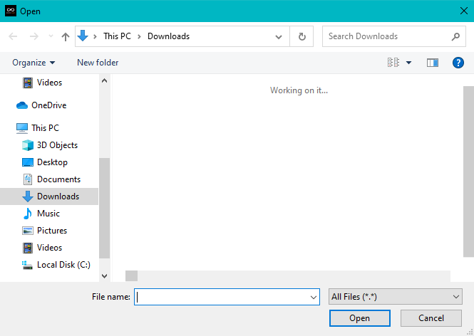 Can't upload anything with the "Open". b240bbec-22f3-4212-93ea-96eca02ce912?upload=true.png