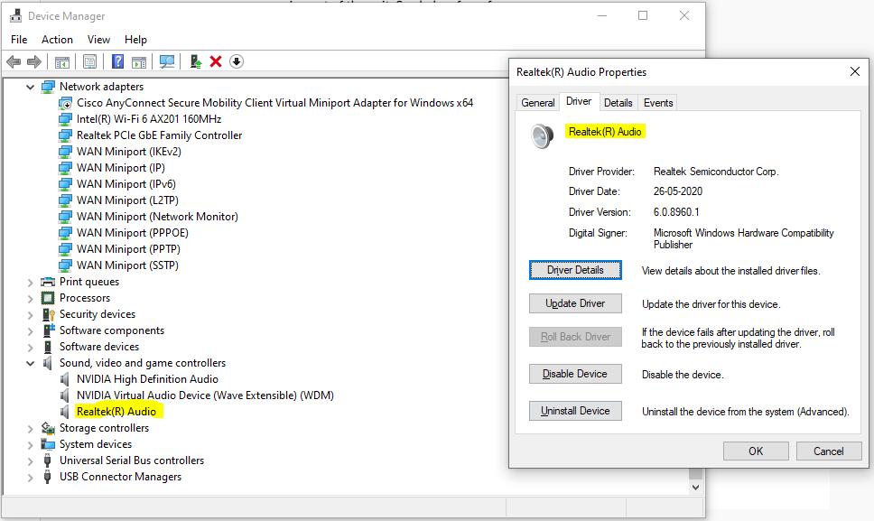 No Audio  Windows 10  Version 2004 Update b26d2be3-850c-4159-b141-c9ced6151882?upload=true.png