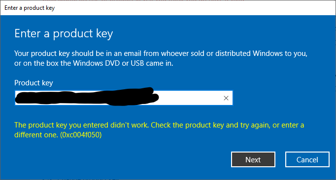 Old invalid Windows 10 Pro is overriding my newly purchased and used Windows 10 Home b2b842cd-426d-4a53-8ac0-86b1af76c7a6?upload=true.png