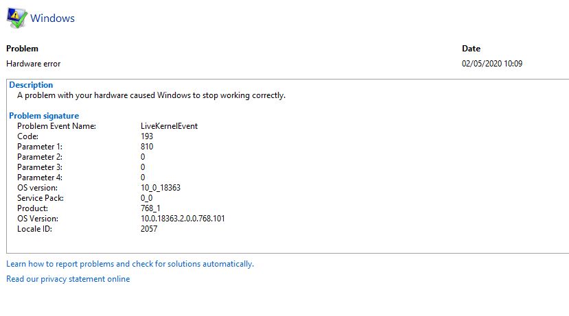 system crash - same code every time - happens 10 times a day  working from home b2b92969-c469-4cd2-8814-76b41499ed13?upload=true.jpg