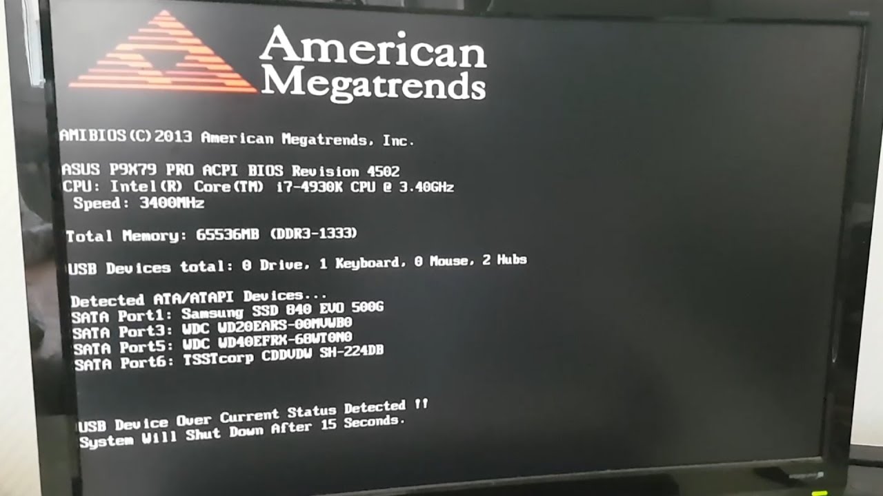 Usb device current status detected. American MEGATRENDS ASUS. USB over current status detected. BIOS 15 second. American MEGATRENDS логотип.