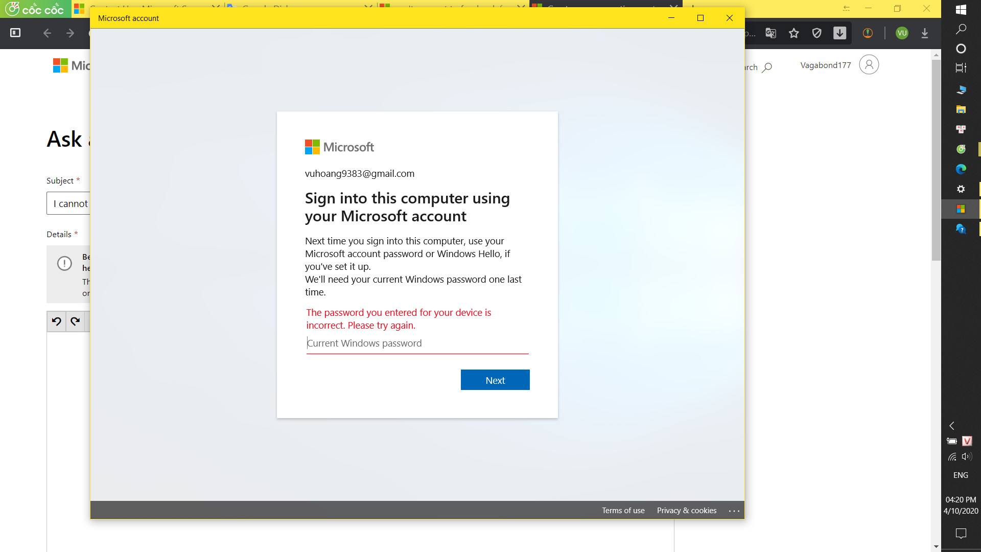 I cannot log in microsoft account on my Windows 10 laptop dell 7559. Help me, please !!! b2c06212-3eee-4cae-8536-0156b97c514f?upload=true.png