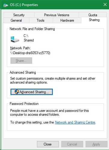 Can not access Windows 10 drive from another PC b2eeab62-cfbf-41e1-a93e-46a35c34fc37?upload=true.jpg