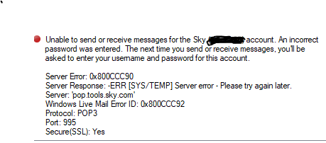 Windows Live Mail has stopped working. Error messages 0x800CCC90  & 0x800CCC92 and password... b2f435bf-ce9c-4967-b26c-a3ac581c8dd7?upload=true.png