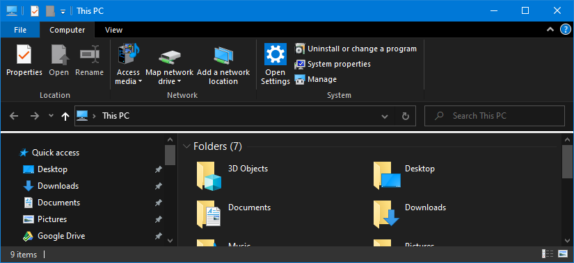 White panel splitter below the ribbon in Windows Explorer b4b46198-2037-4891-869a-fa15351e8c48?upload=true.png