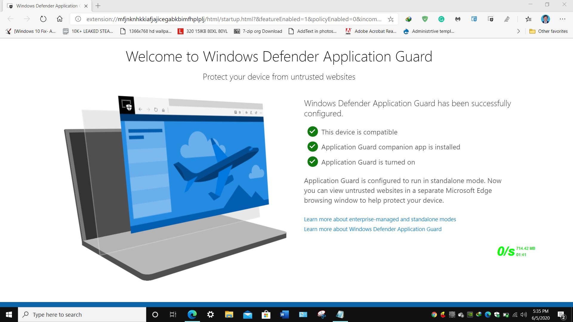 Make your Favorite Browser to more secure by enabling windowsb defender application guard... b4d0500a-db5c-4473-8f1d-9d8d38daae67?upload=true.jpg