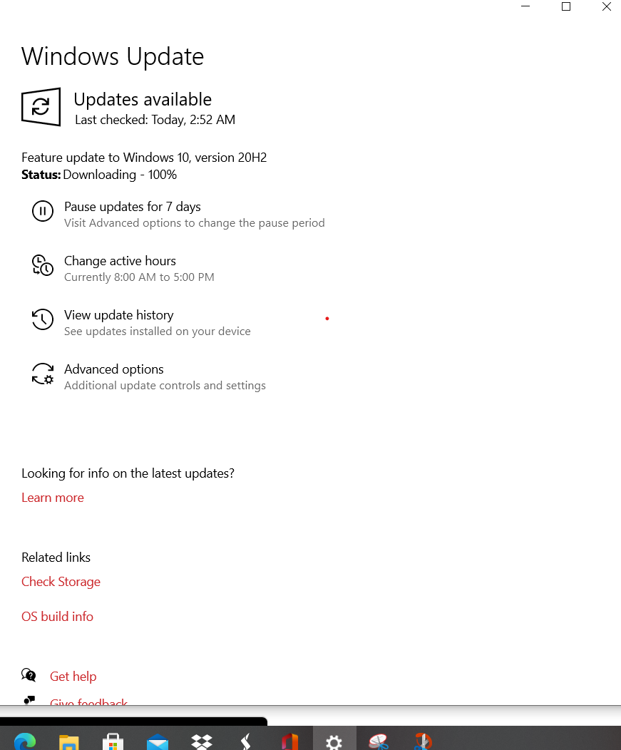Issues with downloading the new update. b50ad7cd-296f-42a7-b132-b31cf28829a4?upload=true.png