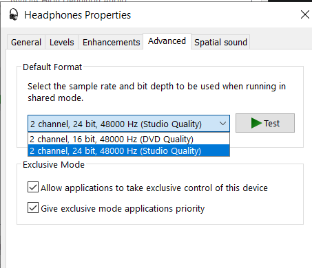 There is no 44100 hz sample rate option in Sound for my Headphones device b5237f3c-938f-4210-82a5-9bd584435dba?upload=true.png