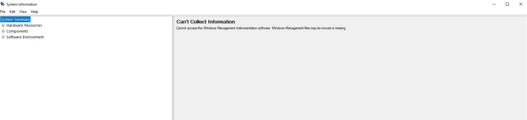 System Information not populating, System Information application Can't Collect information b5db6ded-7340-41cd-843f-a47a40336756?upload=true.jpg