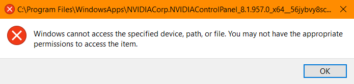 NVIDIA Control Panel stopped working after an update from the Windows Store b5e02ada-8d16-4c6b-82af-cff3524f138f?upload=true.png