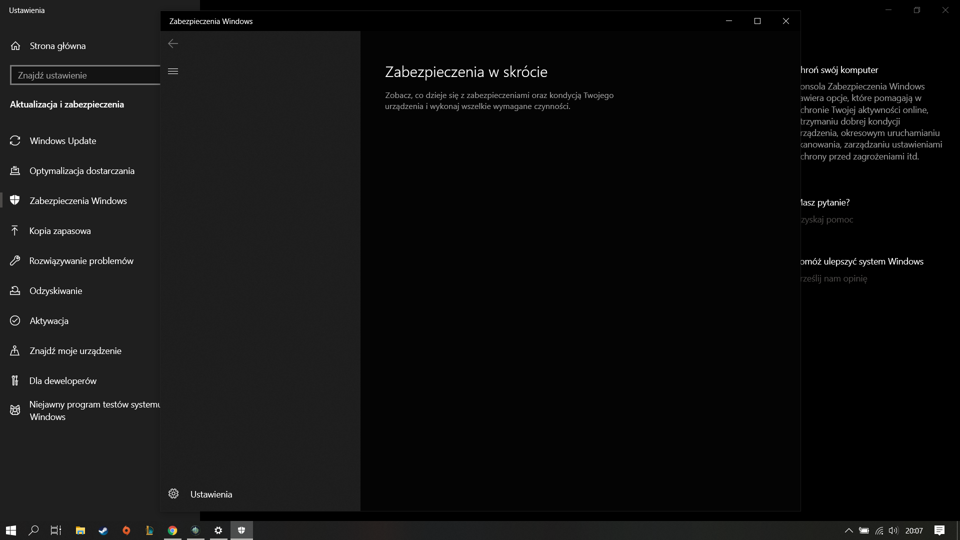 Windows Defender went missing. b5e0ab64-f502-430e-b57c-4fa7f6f4cee4?upload=true.png