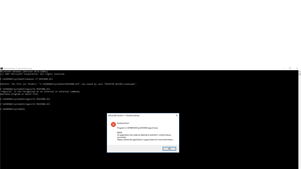 MSVCR80.dll was not found. Reinstalling the program may fix this problem." b5e2792d-9866-4be4-b5b6-cb795197bd28.png