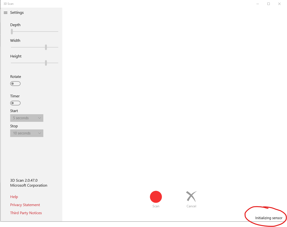 3d Scan forever on initializing sensor with Kinect v2 b5e5e944-ffed-481c-af2a-dcee408d90dc?upload=true.png