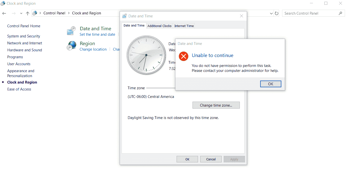 I am unable to select the "Adjust Daylight Saving Time Automatically" switch, and more. b65c0c60-77c9-4da8-9260-d3ff242ee211?upload=true.png