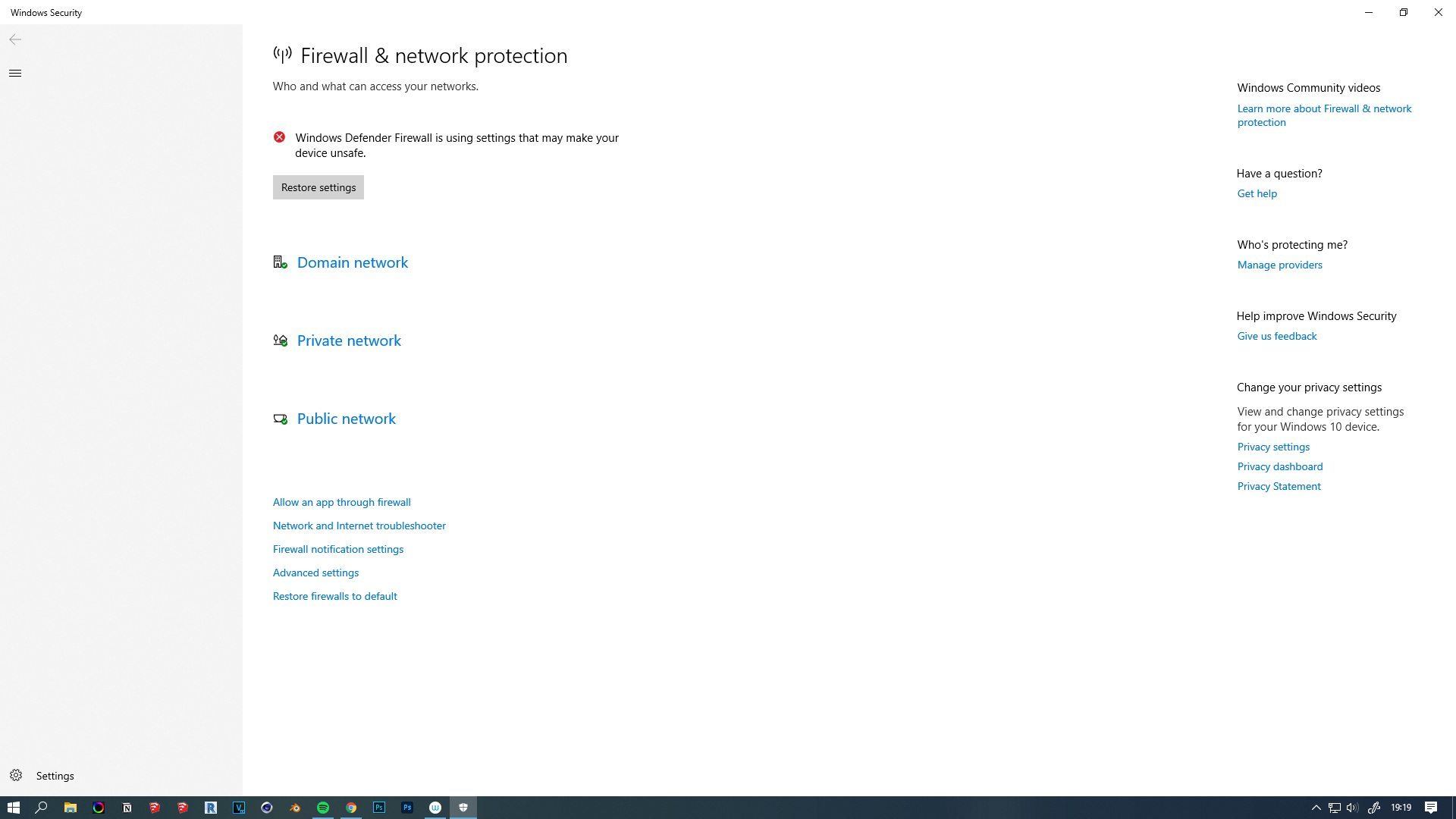 Please Help! Windows Firewall is off, but The symbol is On b6b170c9-7085-485a-bea9-9ce723e7e156?upload=true.png