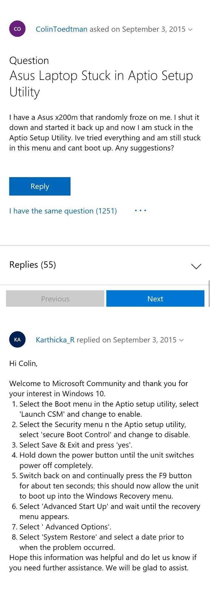 My Asus Zenbook UX333 only boots into Aptio Setup Utility b766dfd7-550d-4075-bf83-e2787d2eccd3?upload=true.jpg