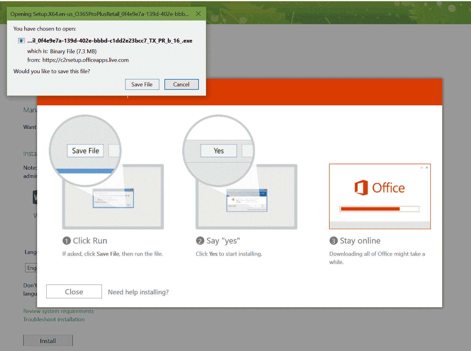 How to Install Office 365 Pro Plus with the new Ribbon Interface on Windows 10 b7b3fabb-08ab-41ab-a031-522737c6c14a?upload=true.png