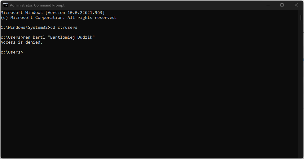 Access Denied on ren command in cmd b8c5f592-6d06-4814-963b-0d980b25c4d2?upload=true.png