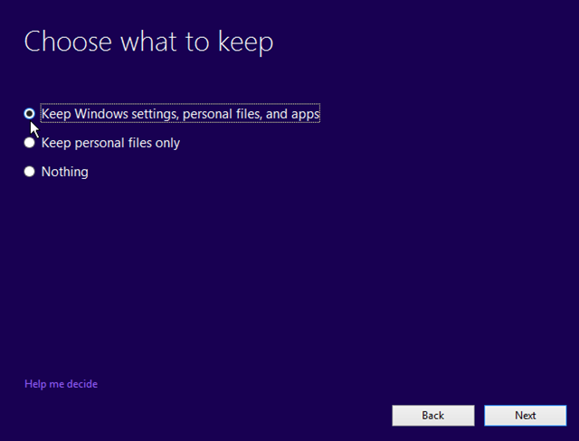 "Win 10 Setup Choosing What to Keep" won't let me keep my files! b8e9dd08-8bbe-4b4d-ac67-32739153ac1f.png