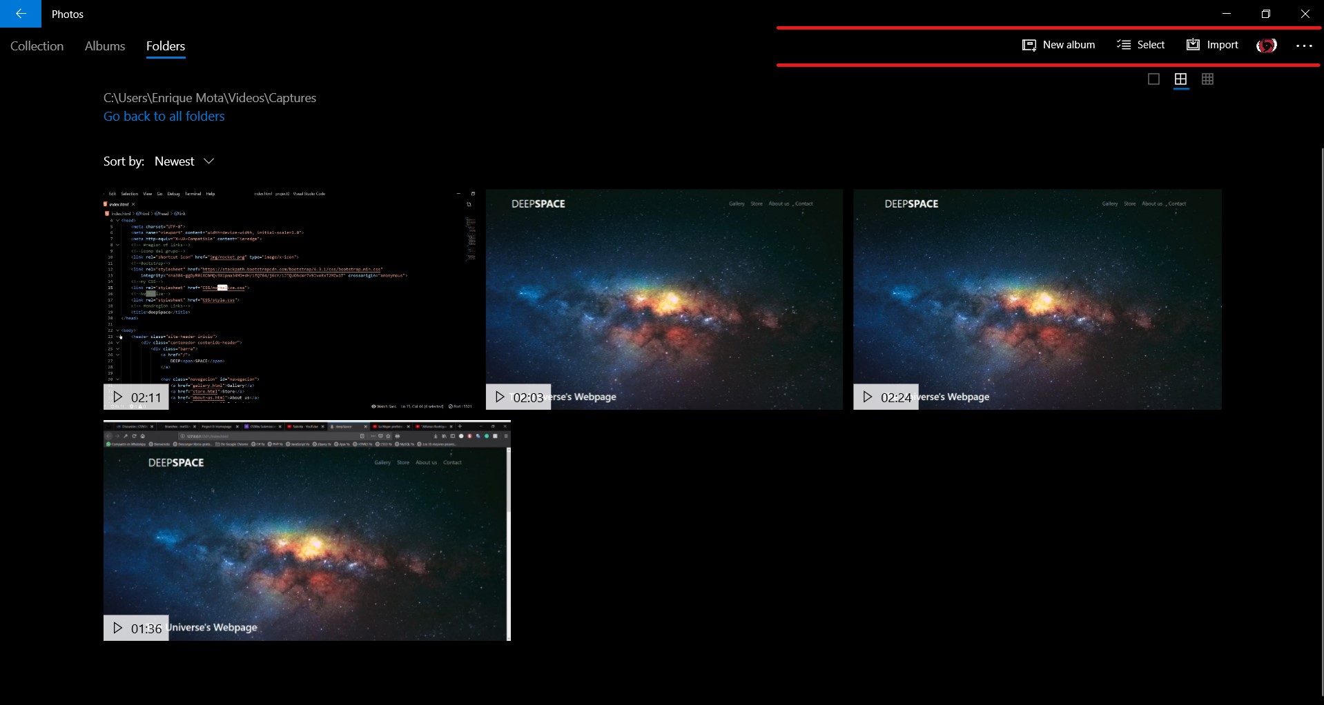 Can't fint the create tab in the "Photos" app (Windows 10) b8fb18a9-3ced-4638-91a7-bb43e8c6cab1?upload=true.jpg