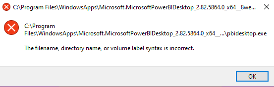 getting this message after launching power BI and some other apps b9595504-d813-4142-8230-8d3cafaf2531?upload=true.png