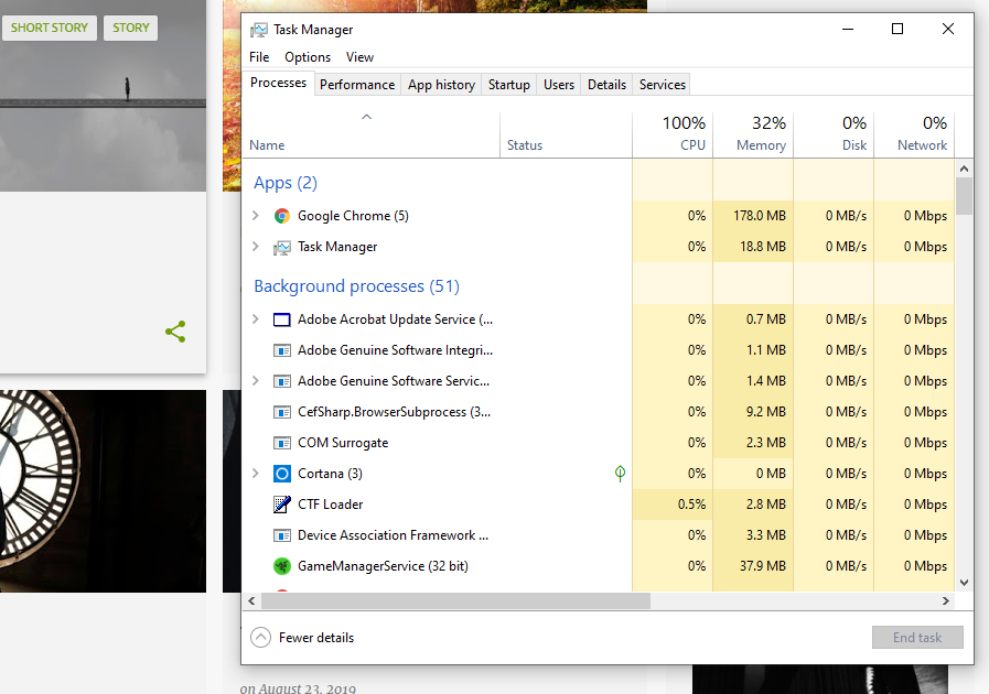 CPU usage jumps to 100% till I open task manager b97adc65-4f65-4266-a726-987328d30faf?upload=true.png
