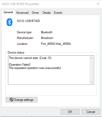 Asus Usb Bt400 Bluetooth Adapter Not Working