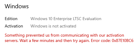 Windows 10 LTSC Enterprise 21H2 Evaluation Expired on Fresh Install NO 90 Days! b9ef1d58-6084-4d9a-b99c-26c07531261d?upload=true.png