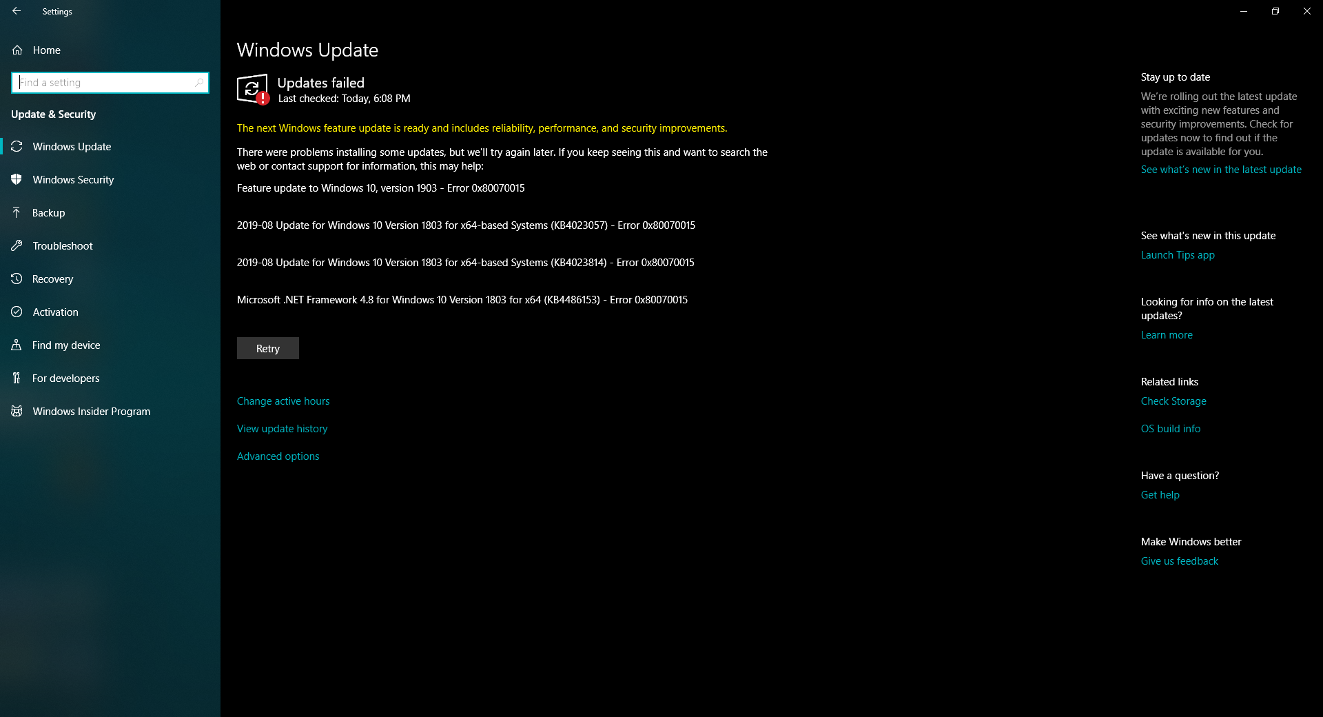My only way of updating to Windows 10 1903 is manually, should I know or do anything before... b9fb6514-7422-4a8c-a3ca-86d2ee4e73f4?upload=true.png